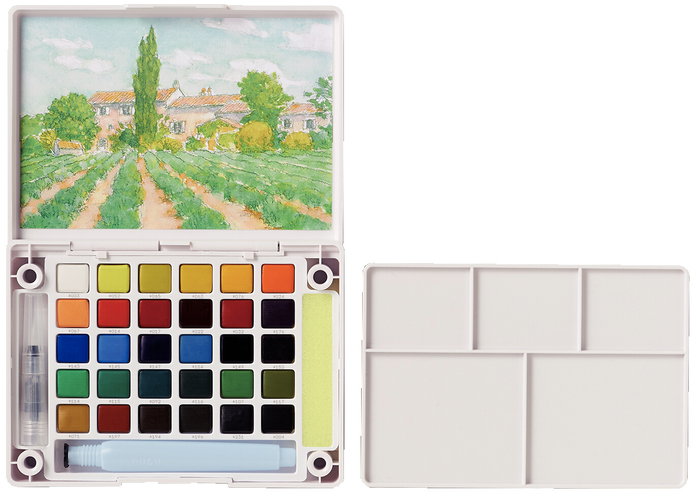 Sakura Koi Water Colors Pocket Field Sketch Box - 30 demi-pastilles
